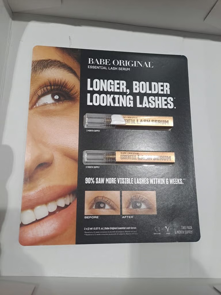 BABE ORIGINAL Essential Eyelash serum 0.07 fl oz/2ml 6 Month Supply – 2 Pack NEW