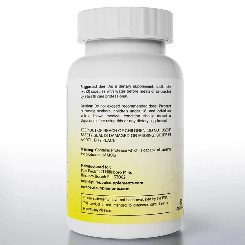 Pure Peak Candida Cleanse – Gut & Colon Support (60 Capsules) – for Men & Women