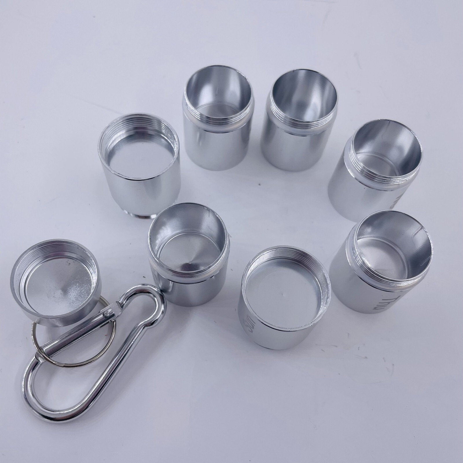 Survival EDC Waterproof Pill Box Case Capsule Seal Bottle Container Bottle Alloy