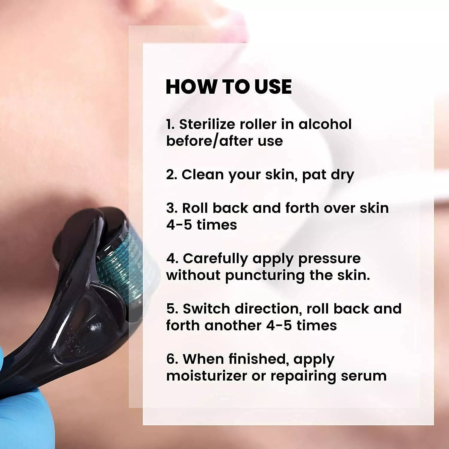 0.5MM-2.0MM Hair Regrowth Micro-Needling Roller Stimulates Hair Growth Painless