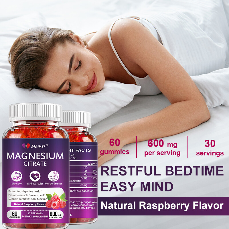 2 Pack MENXI Magnesium Citrate Gummies 600mg per Serving – 60 Vegan Gummies