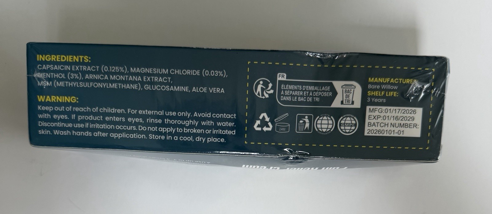 CapsaCare Pain Relief Cream Fast-Acting Capsaicin Formula Exp 01/2029 New