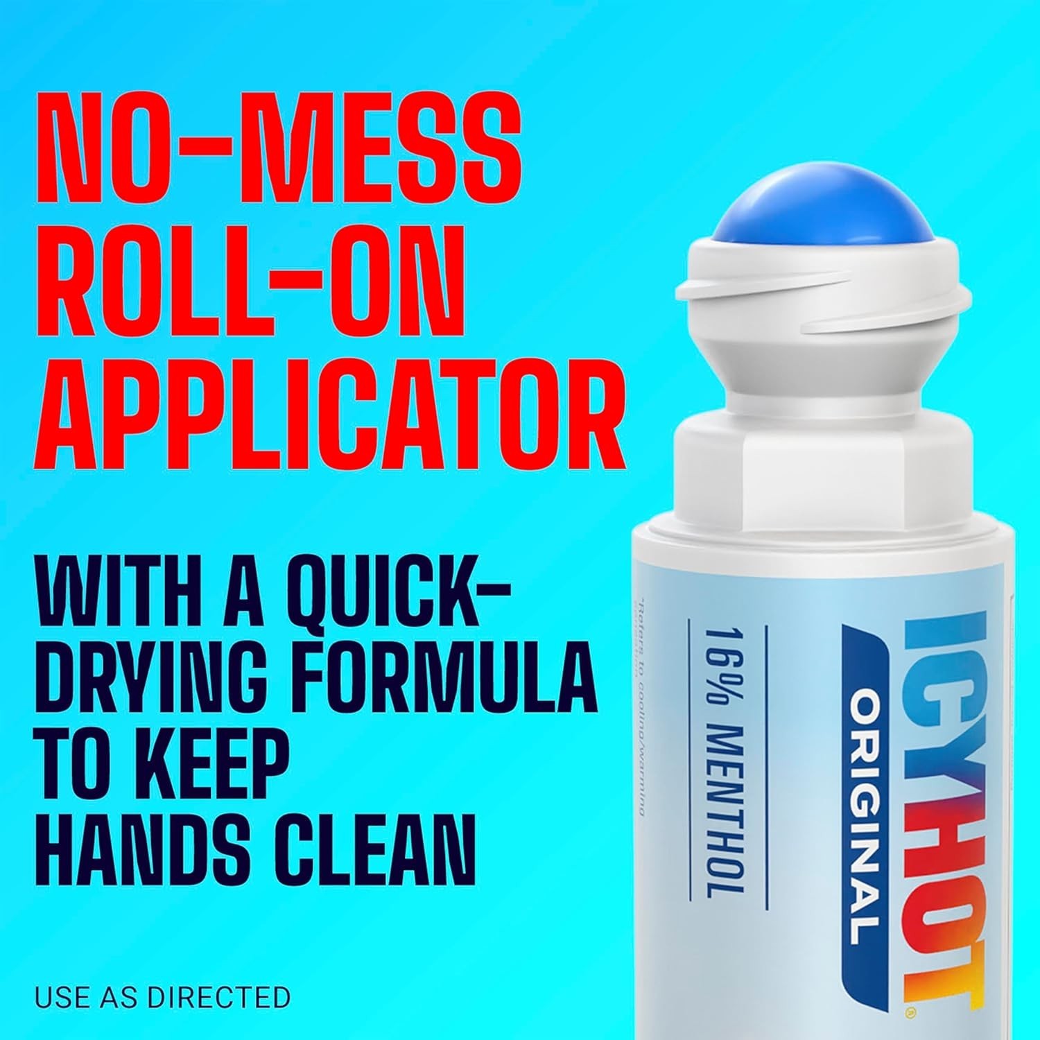 Pain Relief No-Mess Roll-On Applicator, Fast-Acting Pain Relief with Max Stre…