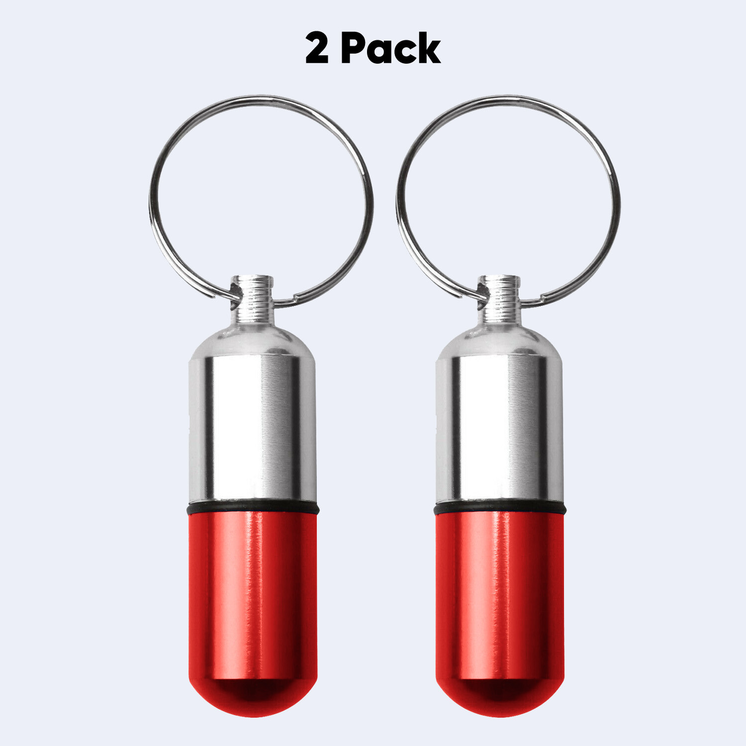 FDA Medicine Pill Capsule Mini Bottle Drug Portable Container Holder Keychain US