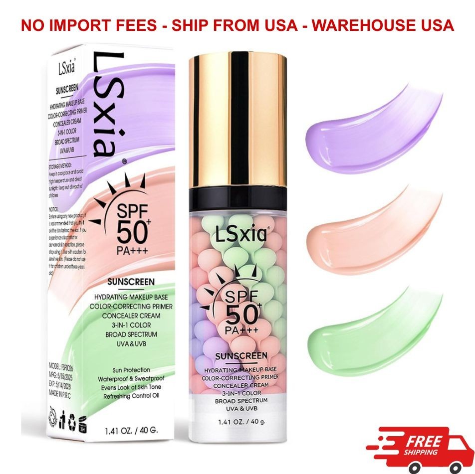 3 in 1 Primer for Face before Makeup, SPF 50, Tinted Moisturizer Sunscreen Isola