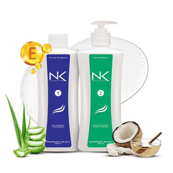 NK Professional Care Keratin Hair Straightening Treatment 15 oz Set