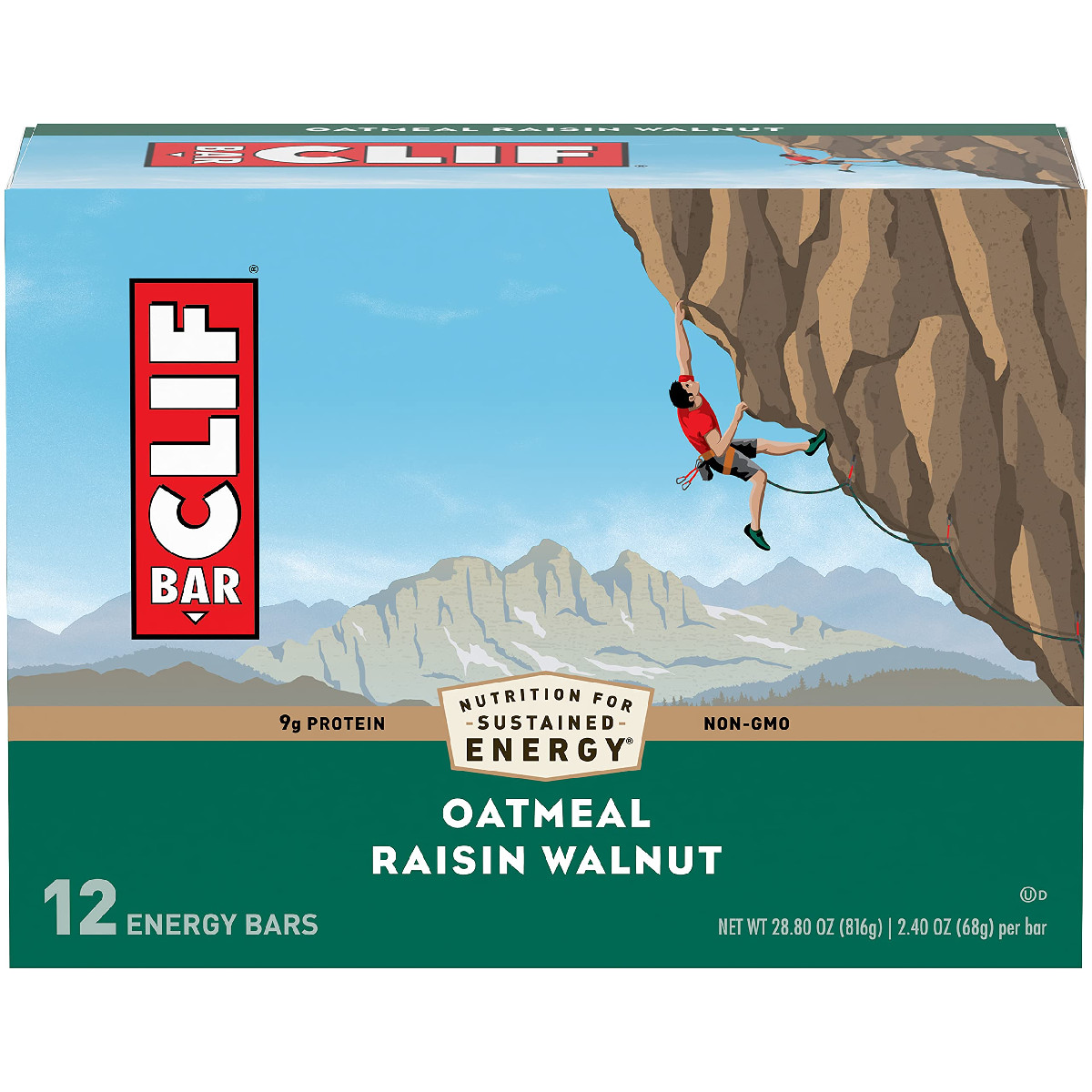 Clif Bar Energy Bar Oatmeal Raisin Walnut – 12 – 2.4 Oz 68 G Bars 28.8 Oz 816 G