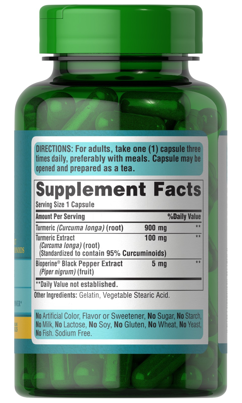 Puritan’s Pride Turmeric Curcumin with Bioperine 1,000 mg-120 Capsules