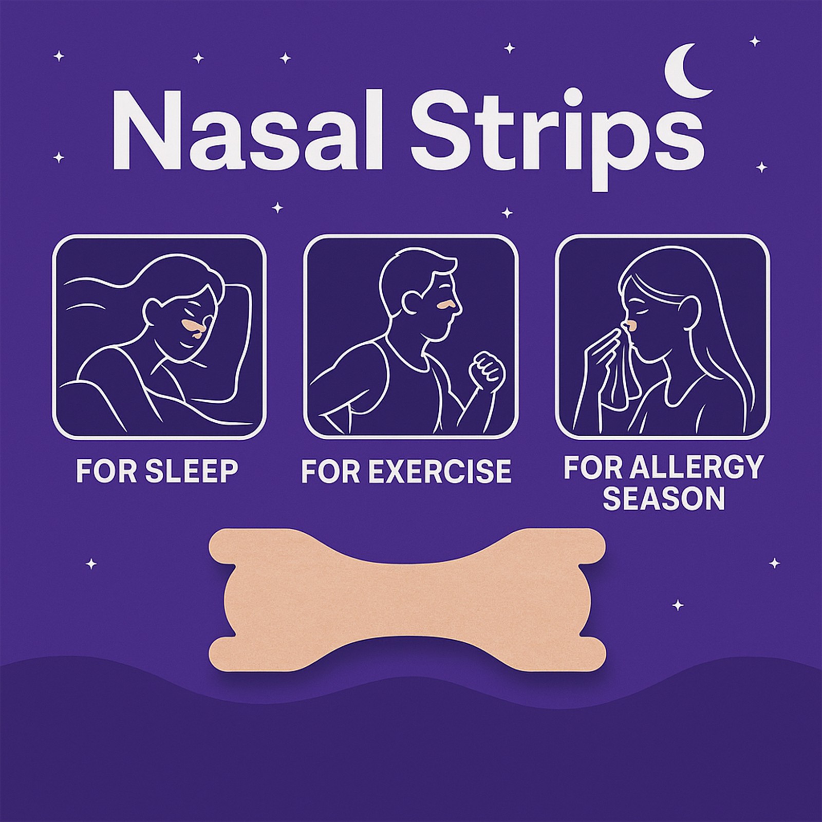 Nasal Strips for Snoring & Breathing Extra Strength Nose Strips Better Airflow