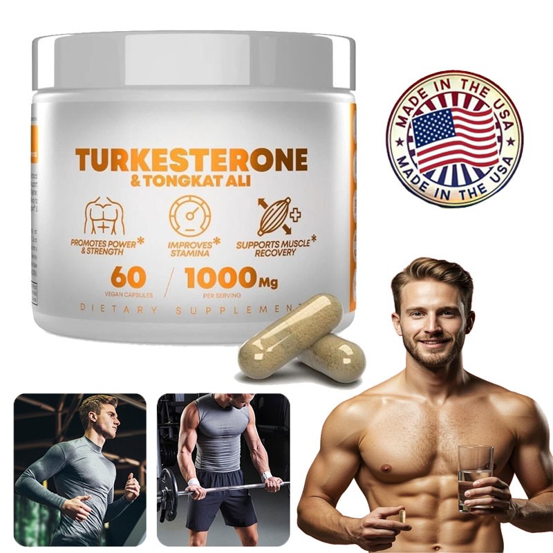 Turkesterone 1000 Mg Natural Capsules Supplement Muscle Growth & Recovery 60 Pcs