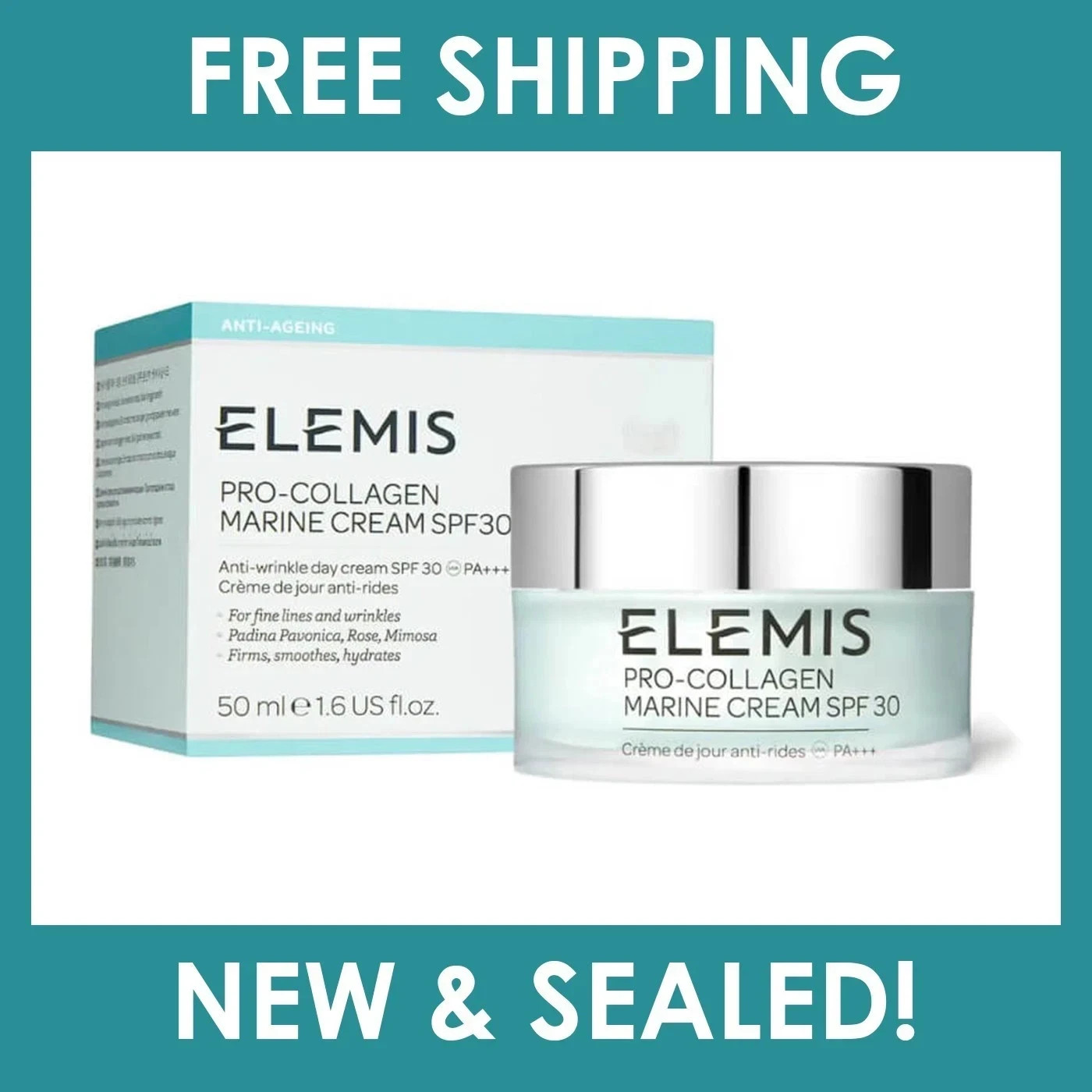 ELEMIS Pro-Collagen Marine Cream SPF 30 50ml 1.6oz Anti-Wrinkle New