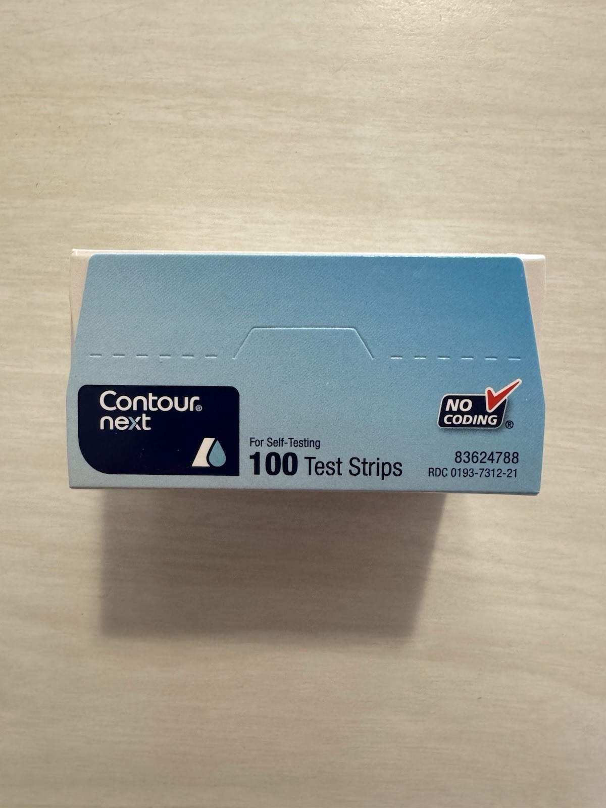 NEW Sealed Contour Next Blood Glucose Test Strips 100ct No Coding Exp 2027-05-31