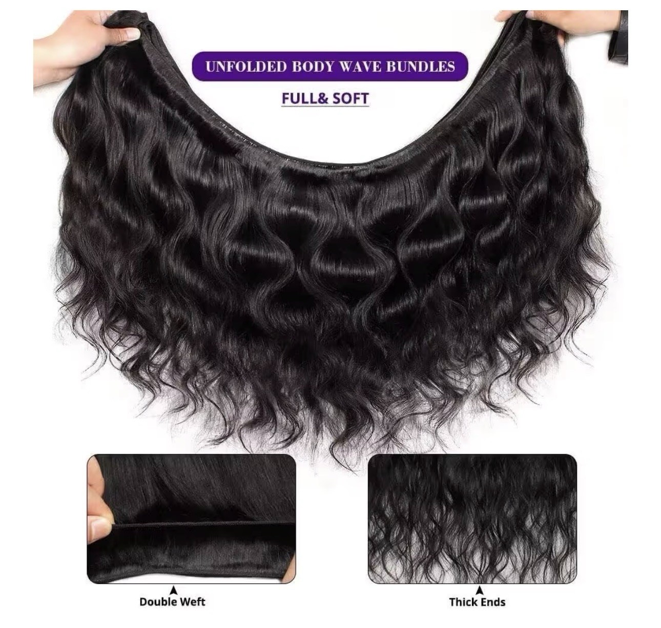 12A Human Hair Bundles 20 22 24 26 Inch Body Wave Bundles Human Hair 100%