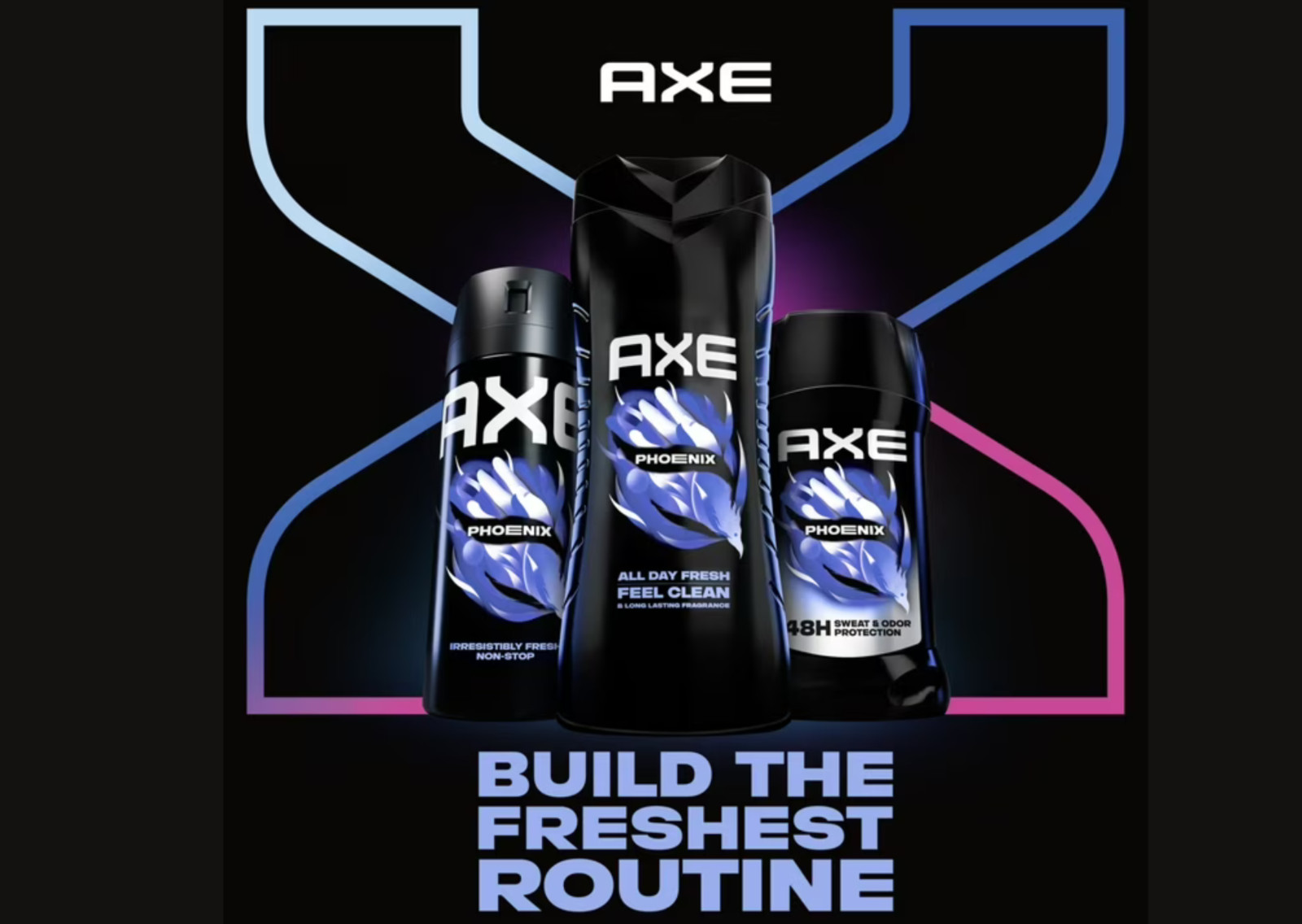AXE Men’s Liquid Body Wash & Shower Gel with Pump 32 fl oz , Pack of 4 Free Ship