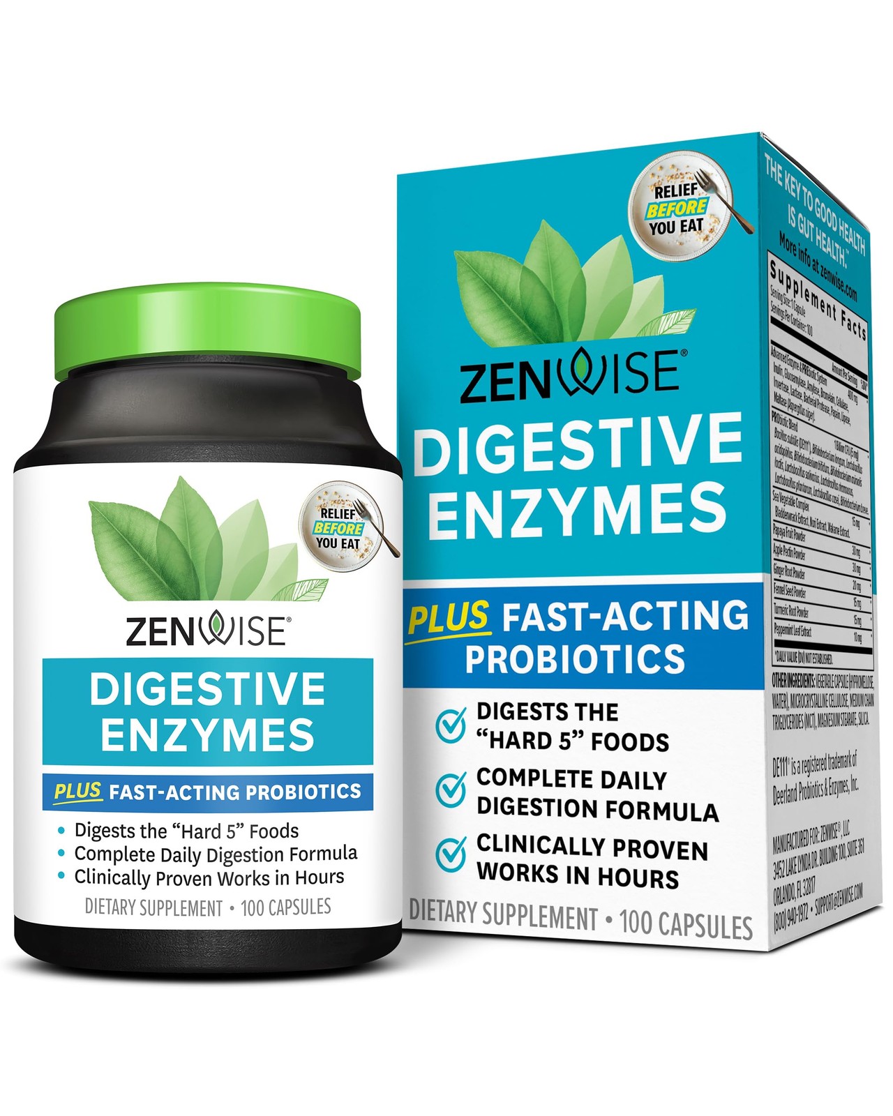 Digestive Enzymes and Bromelain for Gut Health with Probiotics 100 CT