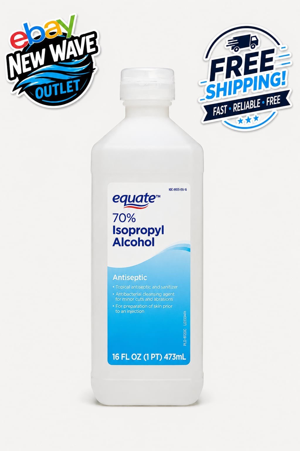 Equate 70% Isopropyl Alcohol Liquid, 16 fl oz