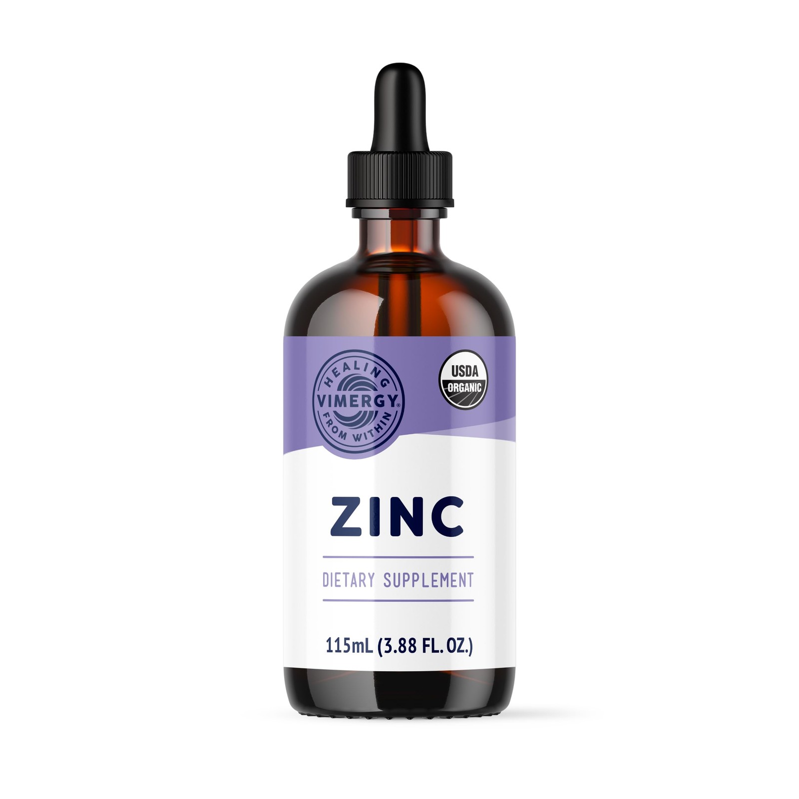 VIMERGY USDA Organic Zinc Supplements for Women & Men (7.5mg Liquid Zinc Per …