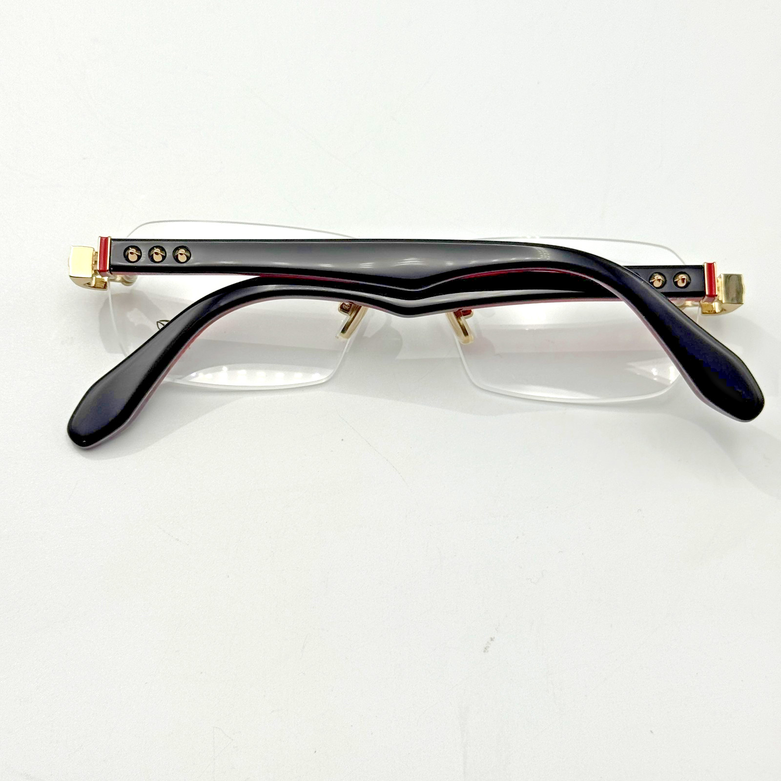 Christian Louboutin Eyeglass Frames LB5021 032 Gold Rectangle Rimless 56-16-145