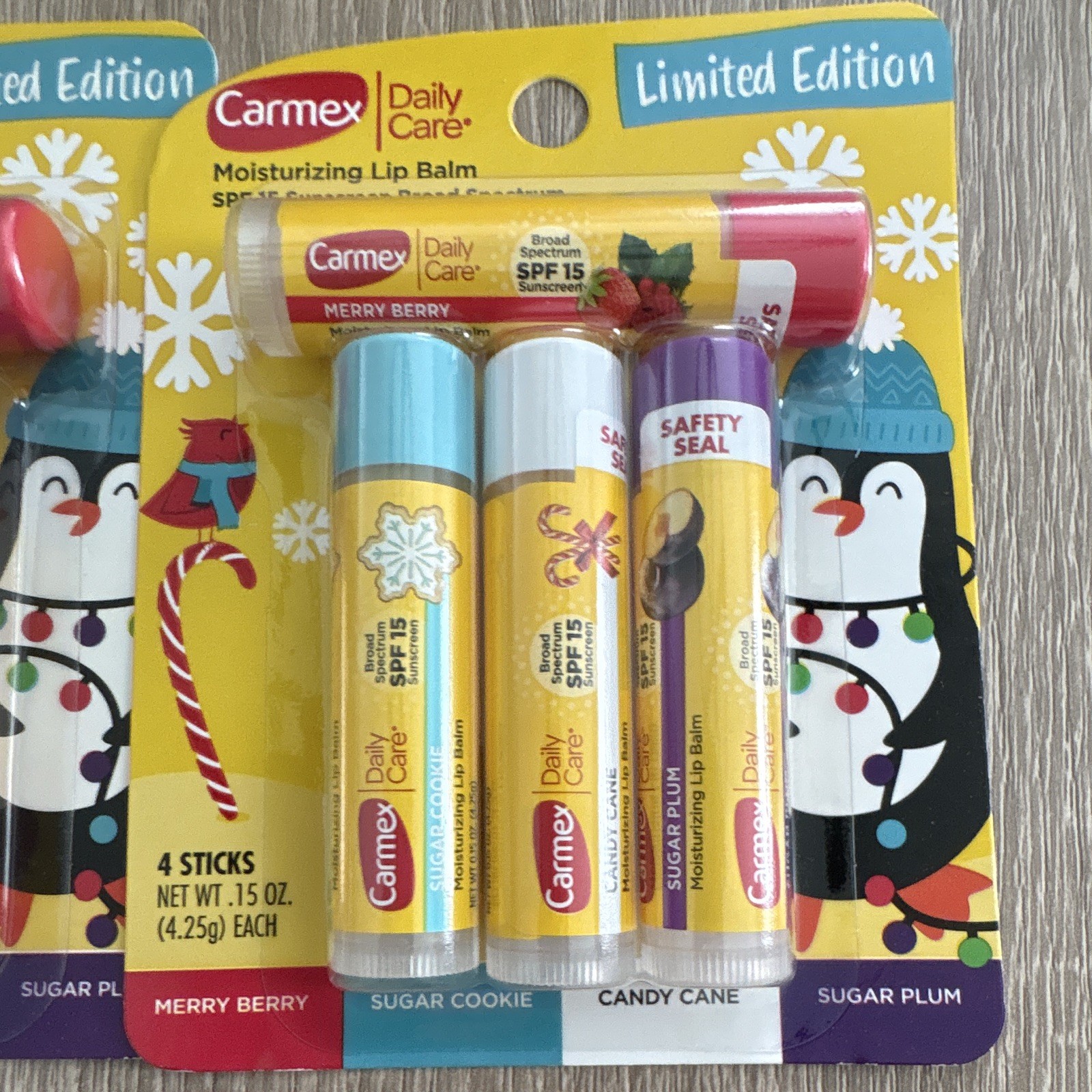 Carmex Daily Care Limited Edition Lip Balm SPF 15 4ct 0.15 oz Merry Berry