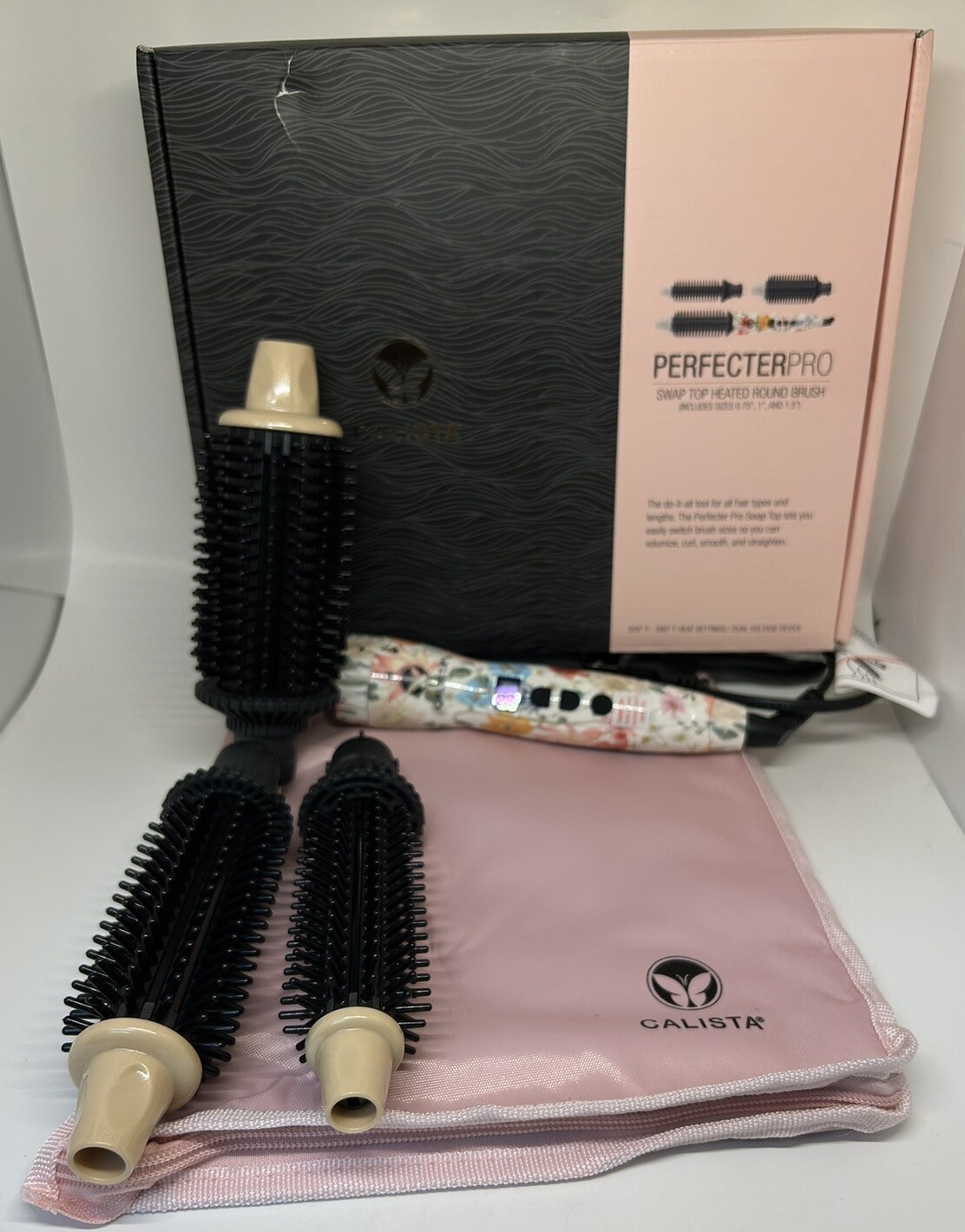 Calista Perfecter Pro Swap Top Heated Round Brush Style .75″ 1″ 1.5″ Silk Floral