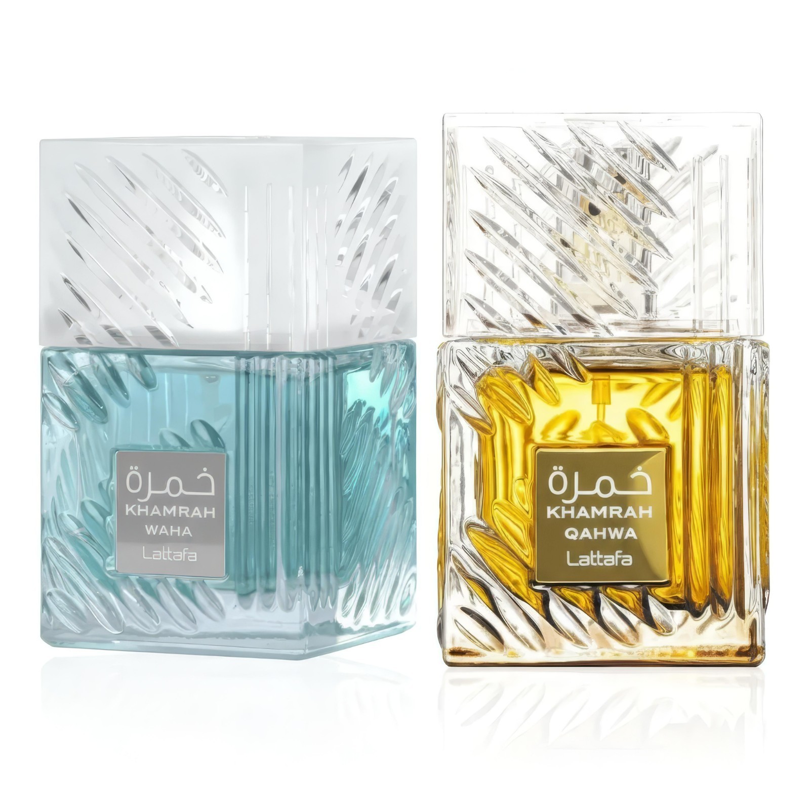 Khamrah Waha & Khamrah Qahwa by Lattafa EDP Bundle 3.4 oz 