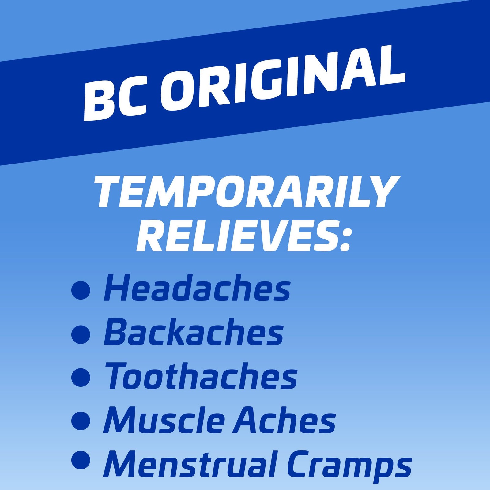 BC Powder Original Strength Pain Reliever, 50 Count (Pack of 1), White