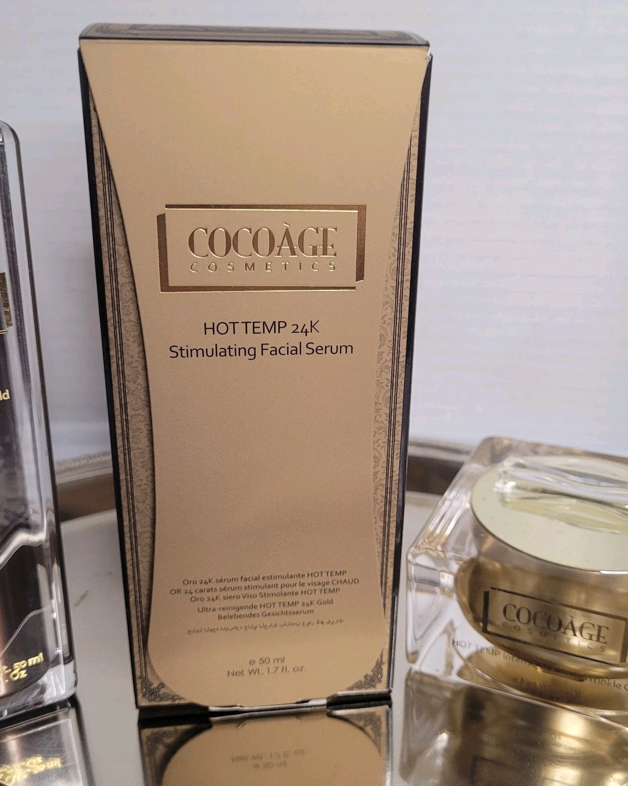 Cocoage Cosmetics HOT TEMP 24K Stimulating Facial Serum 1.7 oz 50ml New In Box