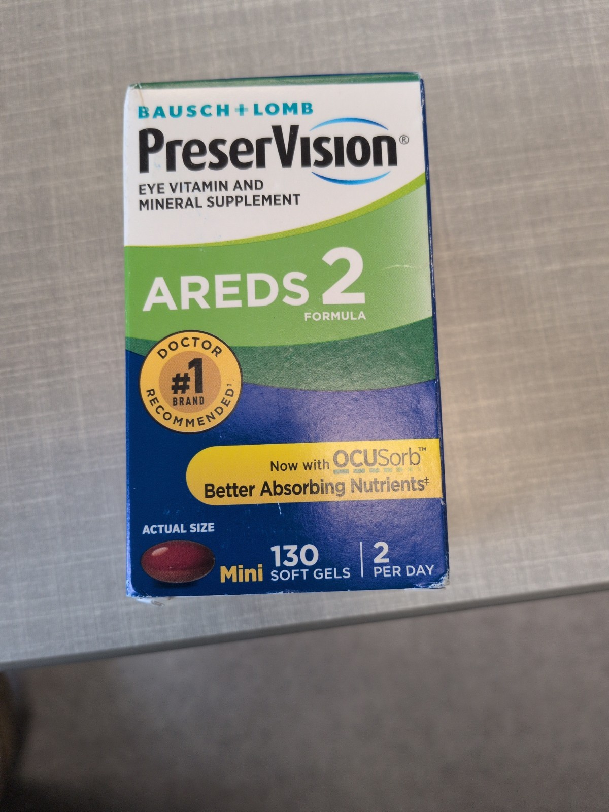 JUMBO Bausch + Lomb PreserVision AREDS 2 Formula 130 softgels EXP 07/2026