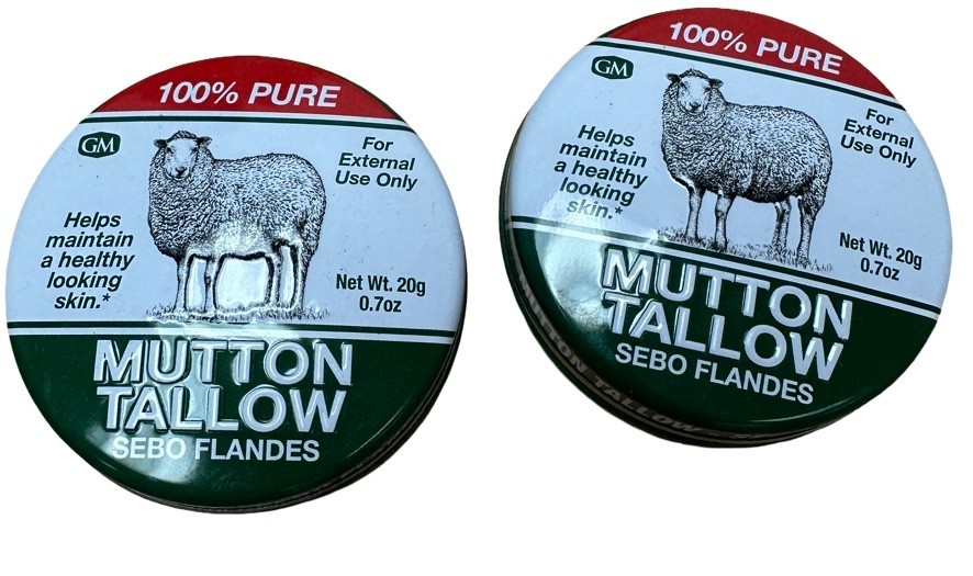 100% Pure Mutton Tallow Ointment 0.7oz | Sebo Flandes Balm for Dry, Chappe Skin