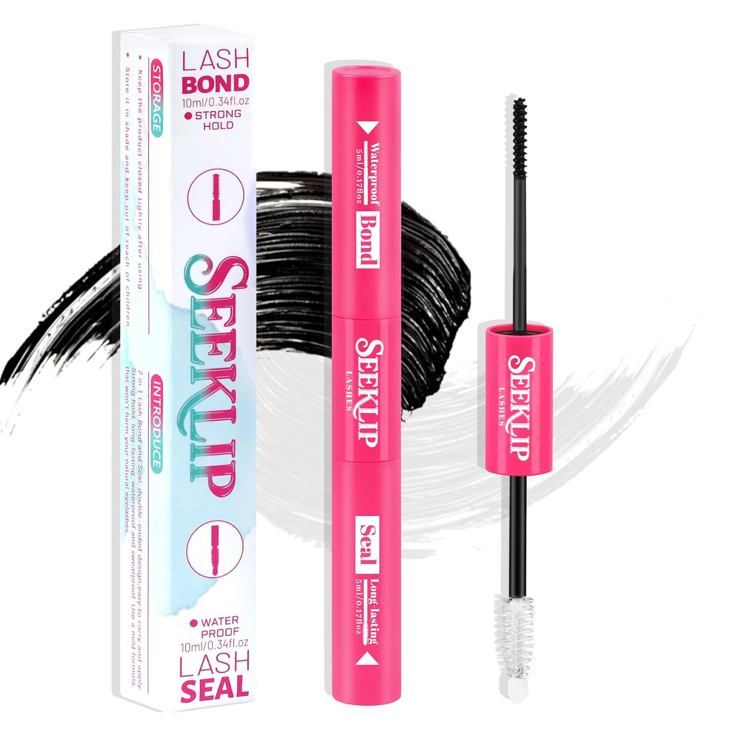 Lash Cluster Glue Waterproof Black Bond and Seal Eyelashes Glue Long Lasting Las