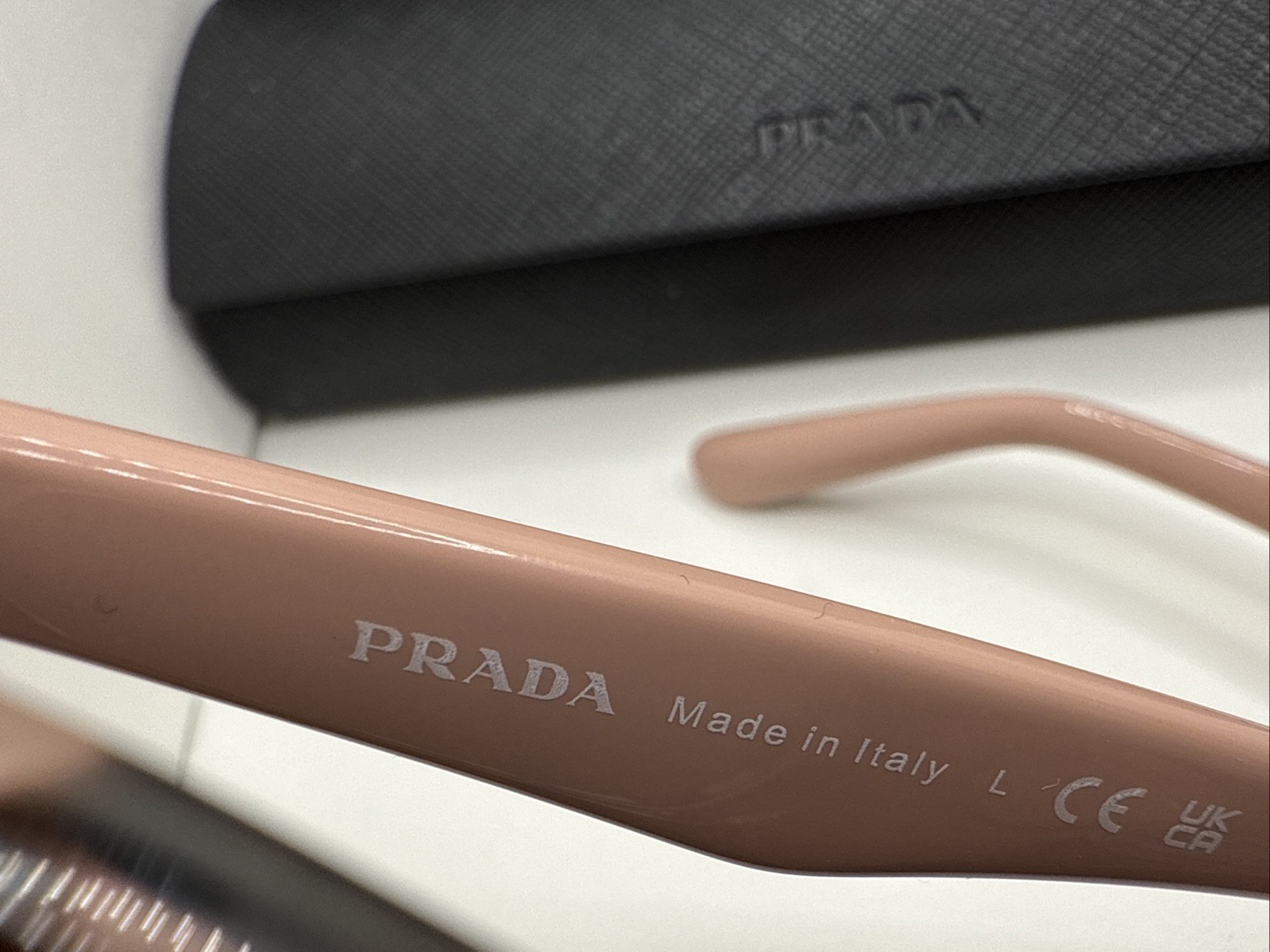 Prada Eyeglasses VPR 11R Sz 52 17 140 ROJ-101 Pink Havana Cat Eye Frame Italy