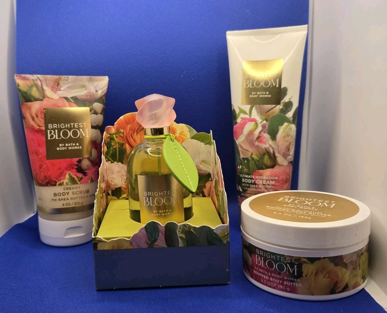 Bath & Body Works Brightest Bloom 4 Piece Lot Rare 3.4oz Eau De Parfum EDP Set