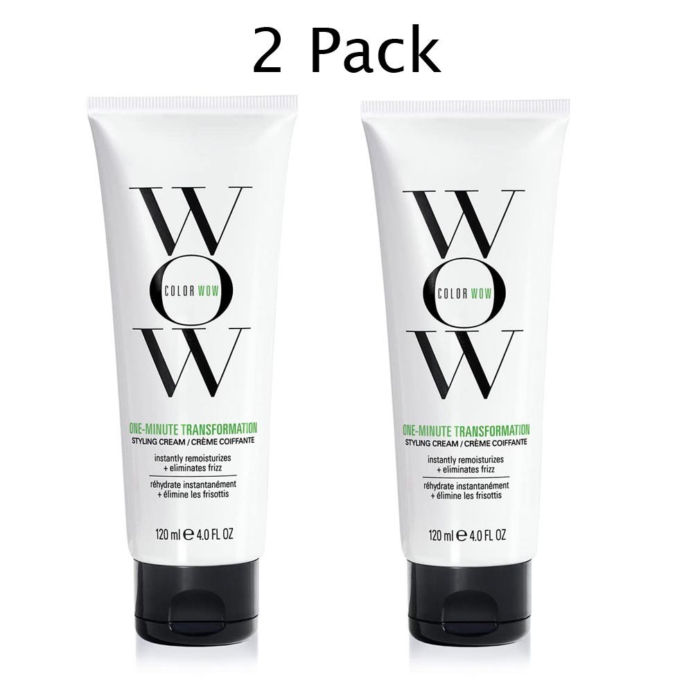 2 PC COLOR WOW One Minute Transformation Instant frizz fix Nourishing cream 4 OZ