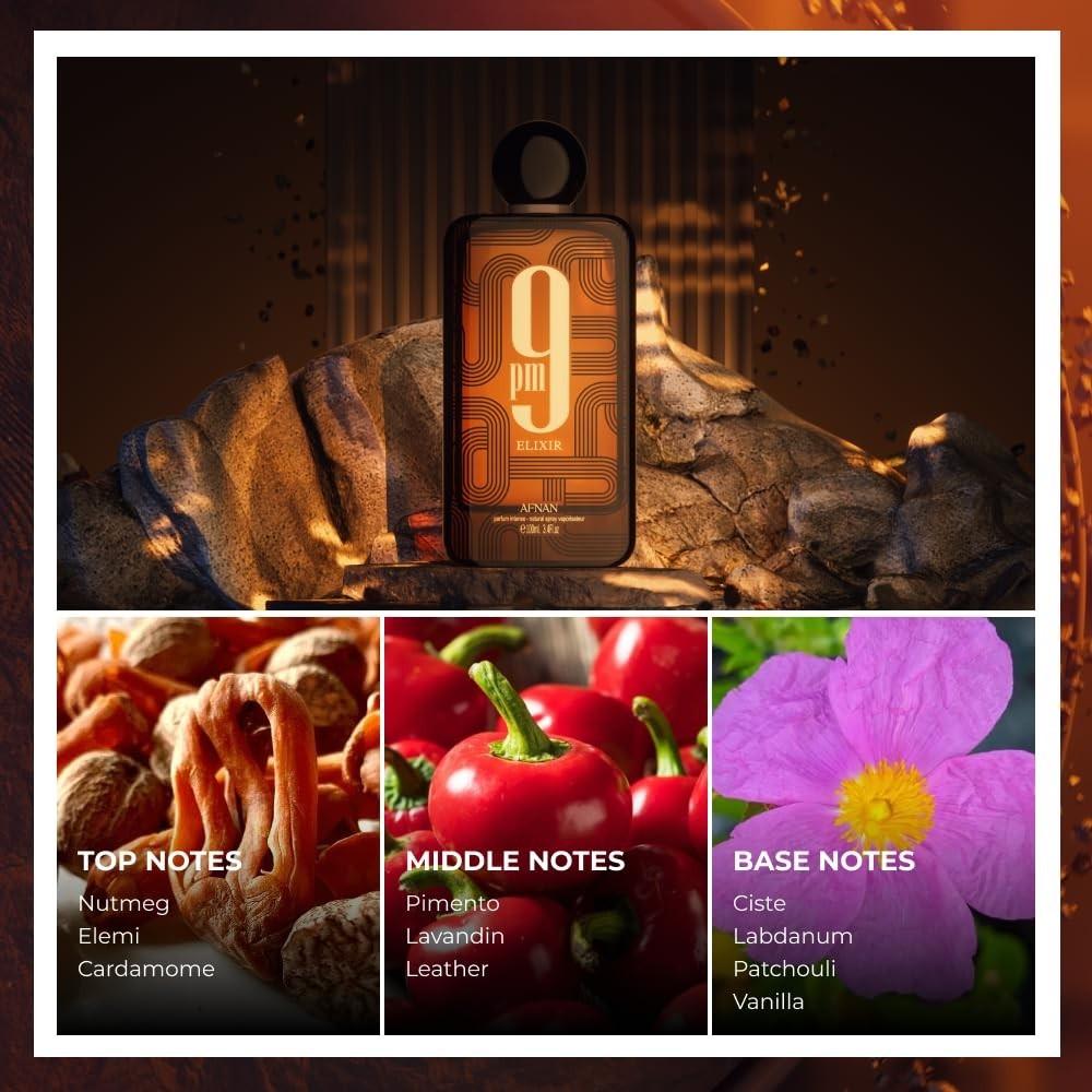 9 PM Elixir Unisex Extrait de Parfum, 3.4 Fl. Oz
