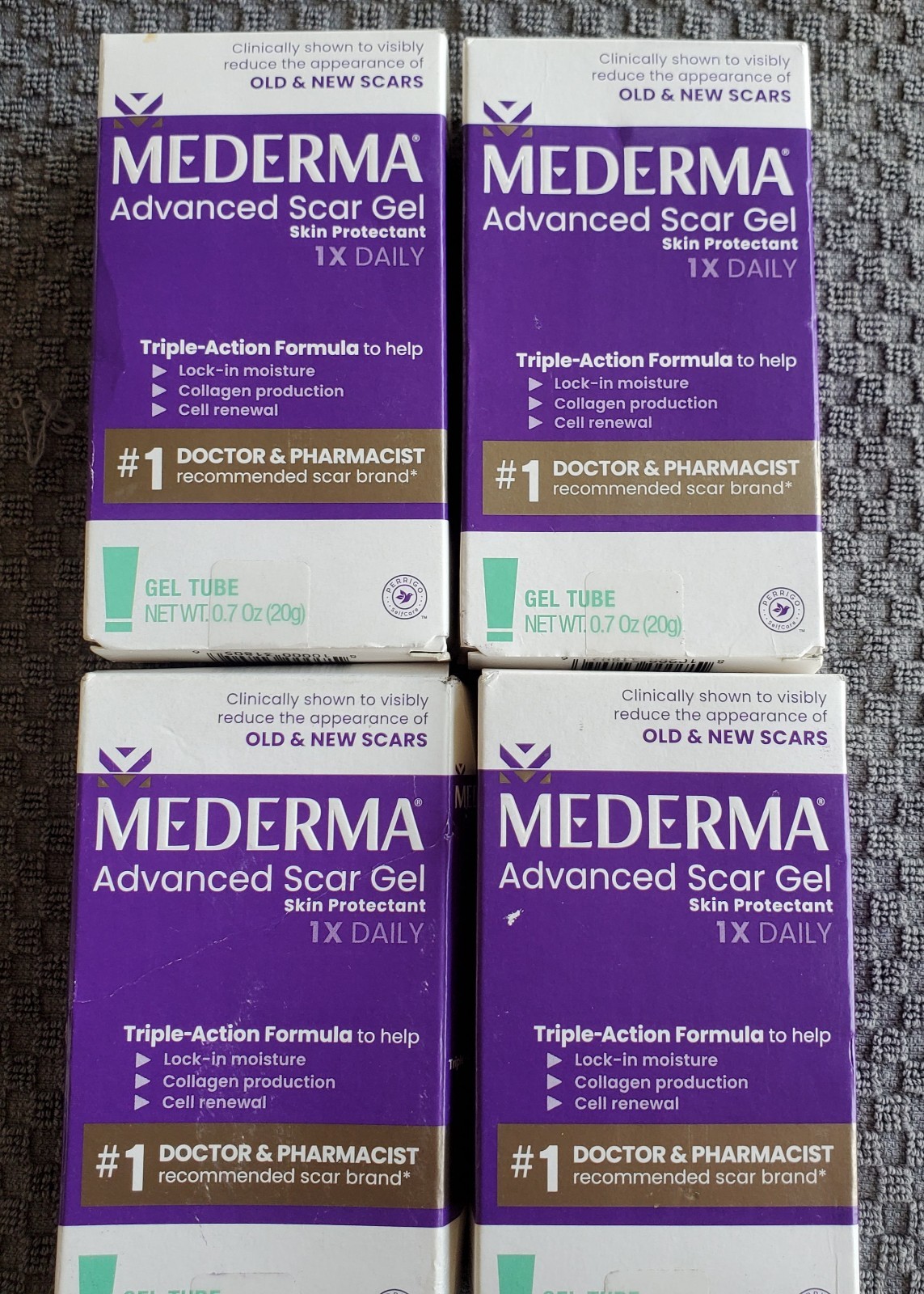 Mederma Advanced Scar Gel – 0.7oz Lot Of 4!!