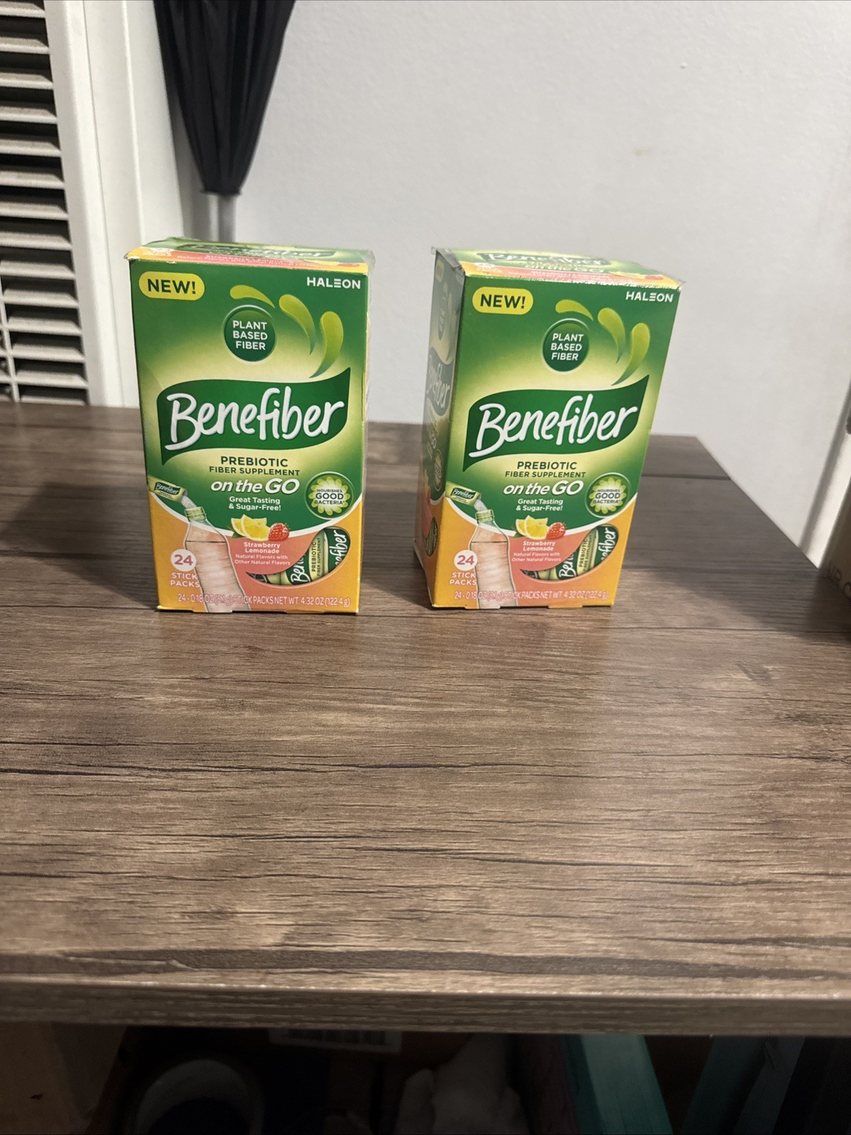 2 Pack! Benefiber Prebiotic Fiber On the Go Sticks 24ct Each Exp 06/2027