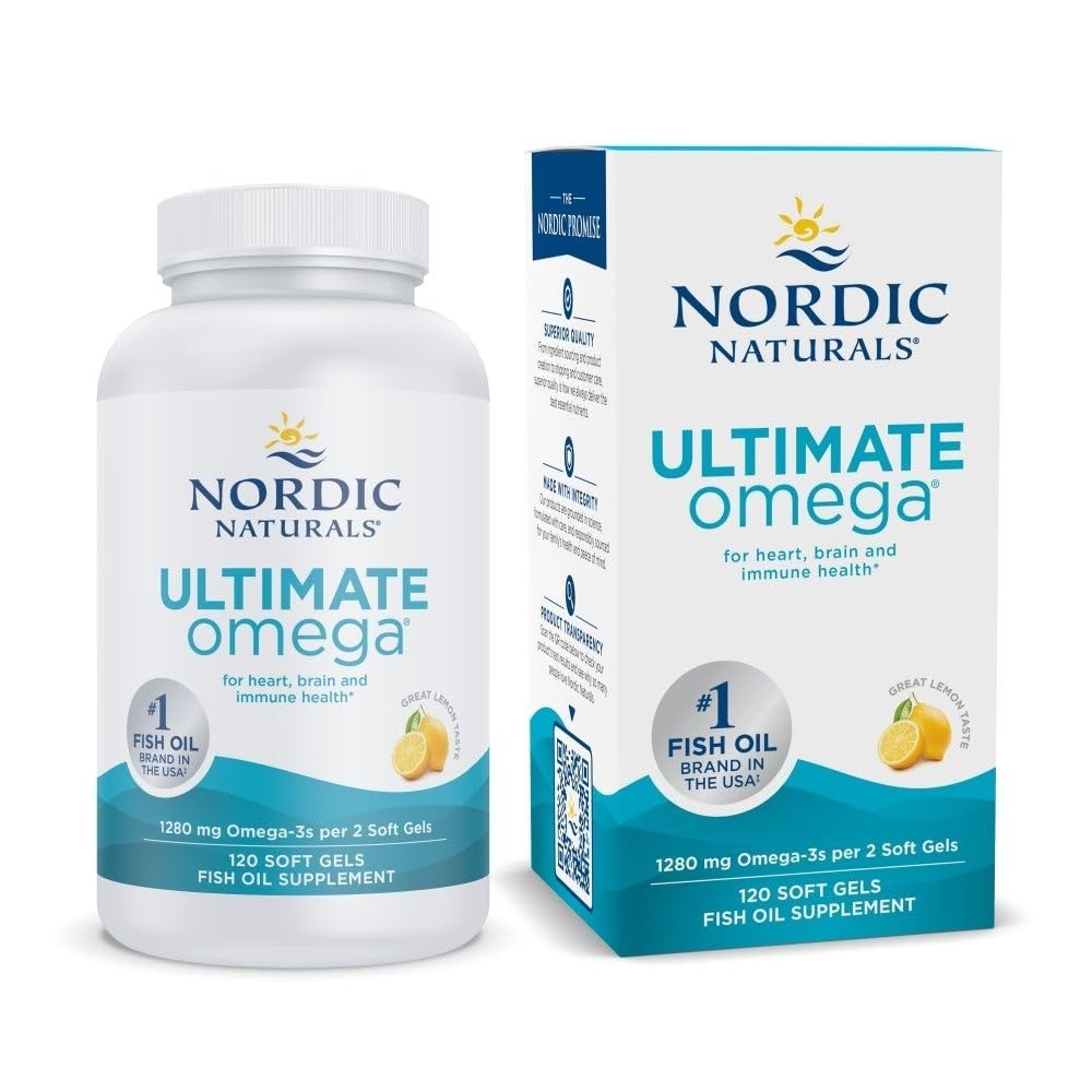 Nordic Naturals Ultimate Omega 1280 mg Fish Oil Soft Gels – Lemon Flavor