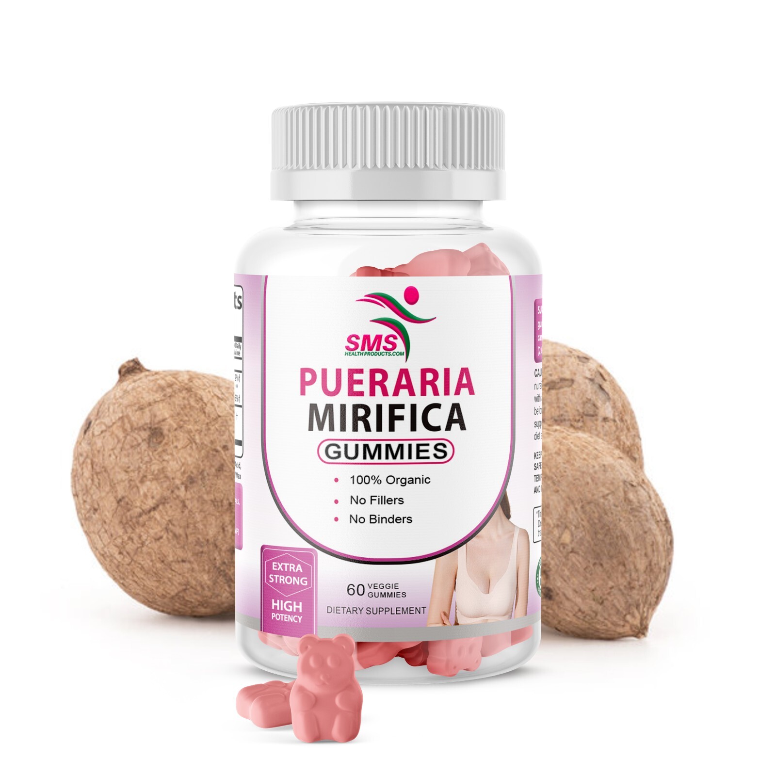 Pueraria Mirifica (Kwao Krua Kao) 5,000mg Female, Trans Support 60 Gummies