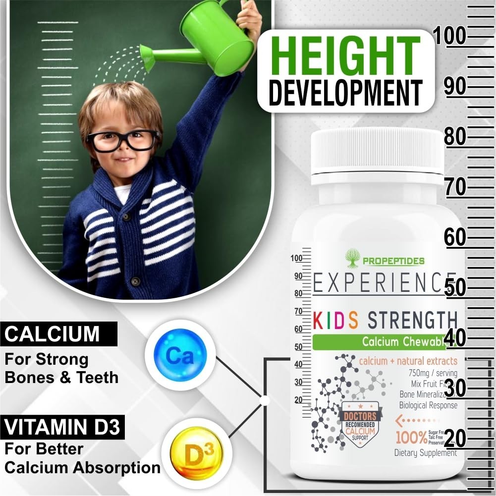 3 Pack Pro.peptides Kids Calcium D3 C Magnesium Zinc 60 Tabs