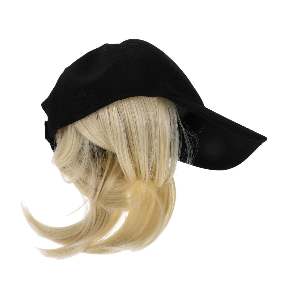 Decorative Baseball Cap with Hair Attachment and Mesh Canvas for Daily Use