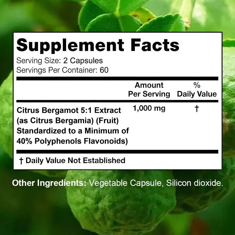 Citrus Bergamot Capsules,Healthy Cardiovascular And Cholesterol Support
