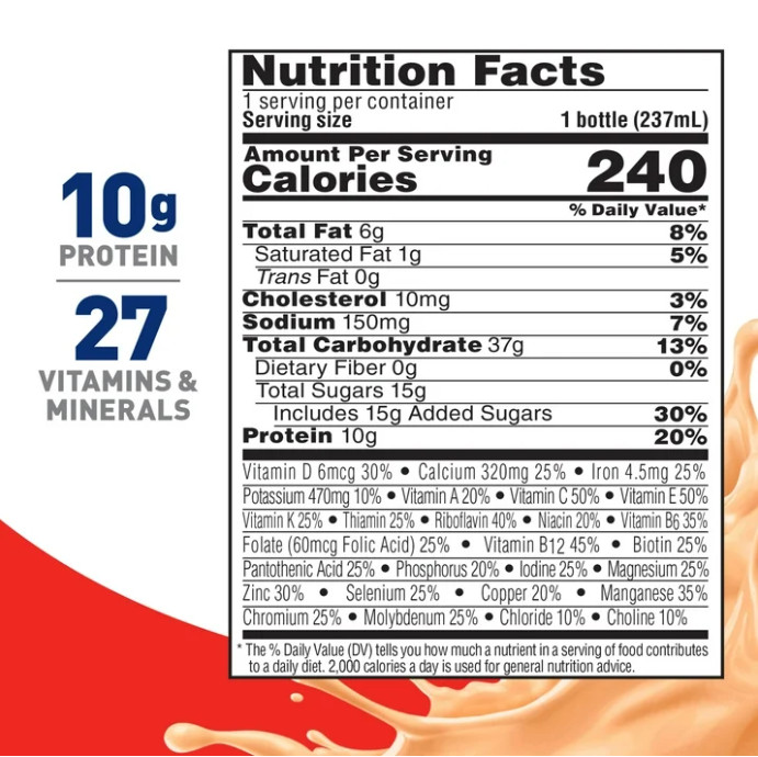 BOOST Original Nutritional Drink, Peaches & Creme, 24 Count