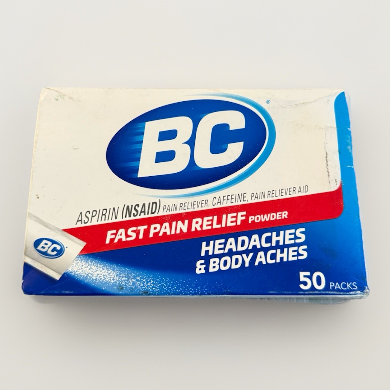 BC Fast Pain Relief Powder For Headaches And Body Aches 50 Packs New