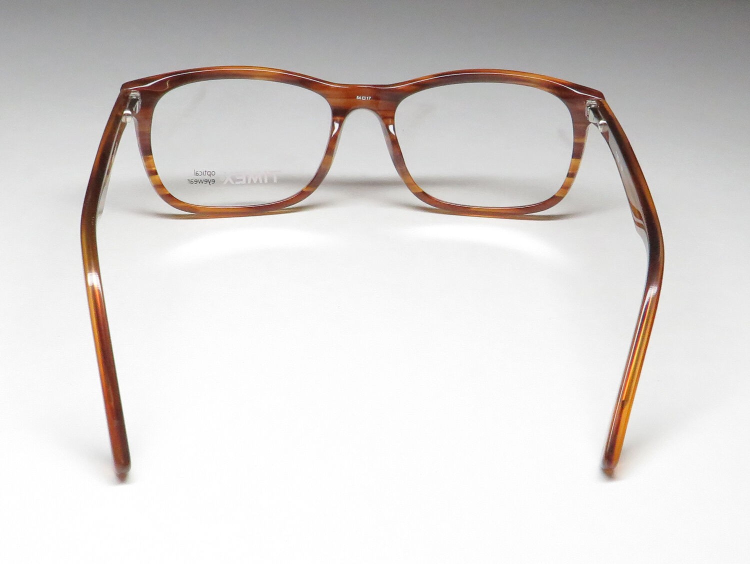 NEW TIMEX T291 EYEGLASSES 54-17-140 OVERSIZED BROWN PLASTIC TA FULL-RIM MENS