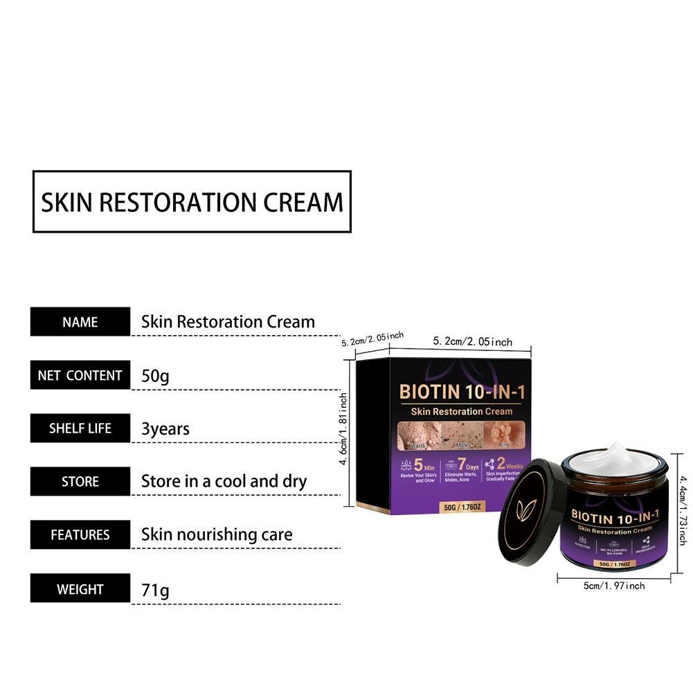 Biotin 10-in-1 Skin Restoration Cream, 2026 Professional Skin Treatment Cream