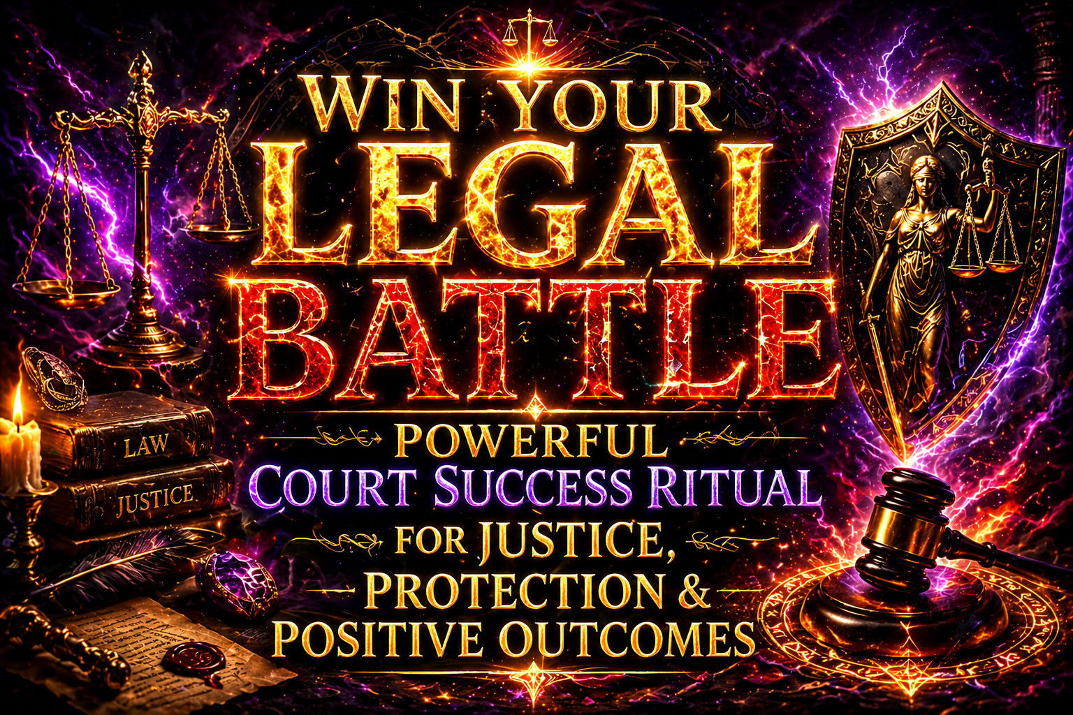 Win Your Legal Battle: Powerful Court Success Ritual for Justice, Protection & P