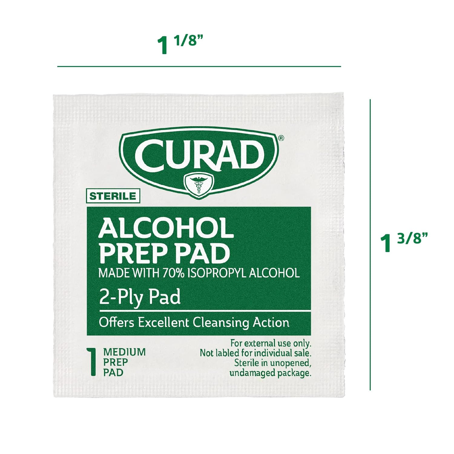 Alcohol Prep Pads (Pack of 4 Boxes) | 400 Pieces of Medium Isopropyl Alcohol Wip
