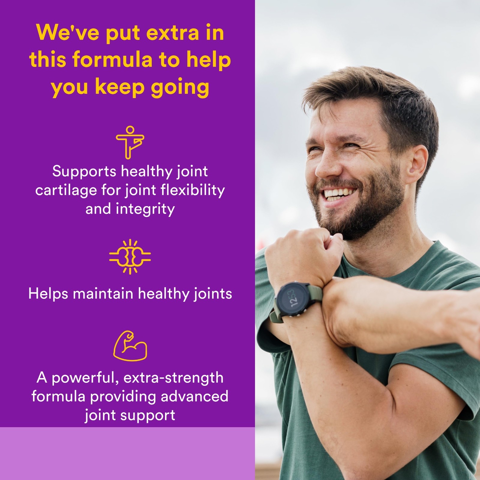 Extra Strength Joint Care Supplement, Non-GMO, 120 Tablets for Bone Health
