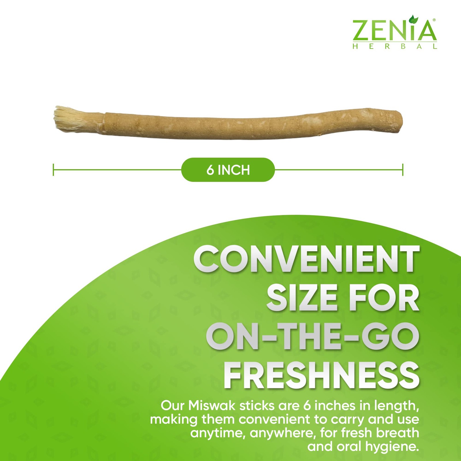 Zenia Sewak Natural Miswak Toothbrush – Vacuum 3 Count (Pack of 1), Brown