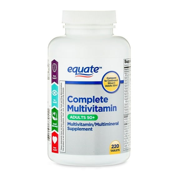 EQUATE WMT648397 Men 50 Complete Multivitamin Centrum Silver 200 Tablets